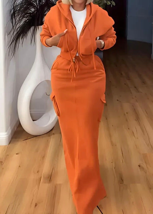 Luxe Contour Hoodie Maxi Set