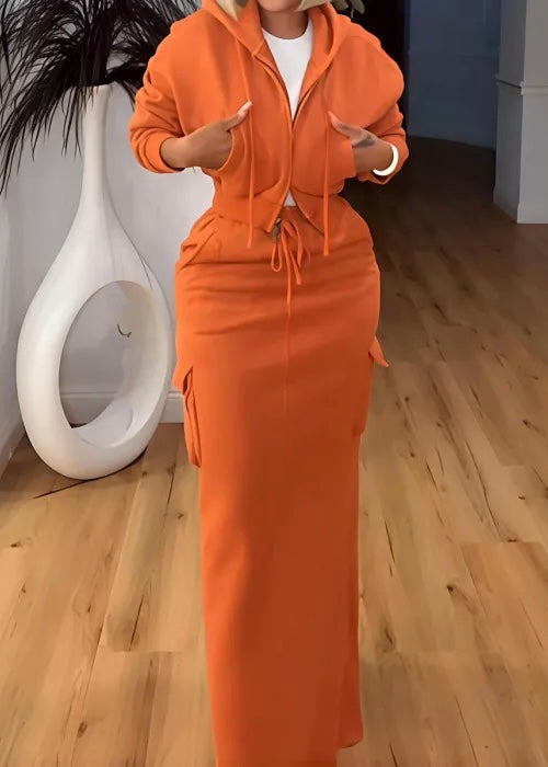 Luxe Contour Hoodie Maxi Set